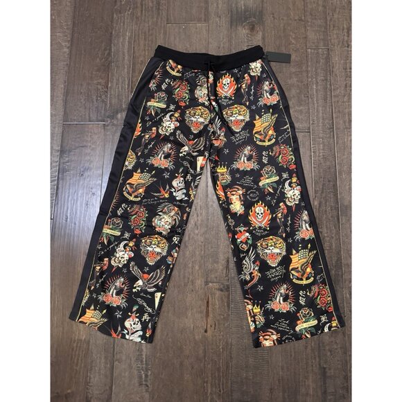 NWT ED HARDY COLORFUL FLASHBOARD TATTOO PRINT TRACK PANTS / SWEATPANTS SIZE L - Picture 10 of 12